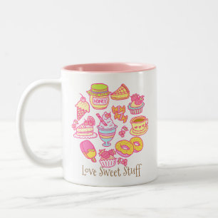 Süßgebäck und Getränke Peach Zweifarbige Tasse
