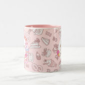 Süßgebäck und Getränke Peach Zweifarbige Tasse (Mittel)