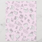 Süßgebäck und Getränke Rosa (Rückseite)