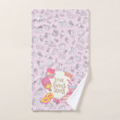 Süßgebäck und Getränke Rosa Badhandtuch Set (Handtuch)