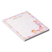 Süßgebäck und Getränke Rosa Notizblock (angewinkelt)