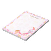 Süßgebäck und Getränke Rosa Notizblock (Rotiert)