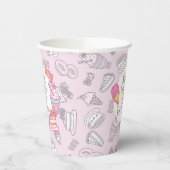 Süßgebäck und Getränke Rosa Pappbecher (Links)