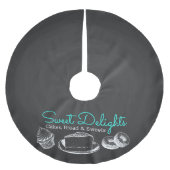 Süßgebäck Weihnachten Weihnachten Polyester Weihnachtsbaumdecke (Vorderseite)