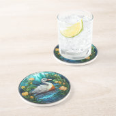 Süßgesteiftes Glas Wilde Enten Getränkeuntersetzer (Seite)