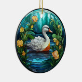 Süßgesteiftes Glas Wilde Enten Keramik Ornament (Rechts)