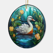 Süßgesteiftes Glas Wilde Enten Keramik Ornament (Links)