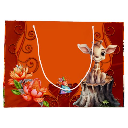 Süßgiraffe Große Geschenktüte (Rückseite)