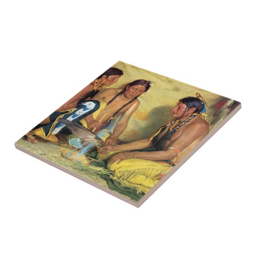 Süßgrasmedizin machen, Schwarzfüßer Zeremonie Fliese (Seite)