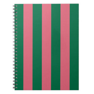 Süßherz-Rosa-Pickle-Grün-Streifen Notizblock