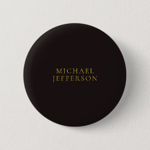 Süßholz Schwarz Gold Minimalistisch Schlicht Moder Button