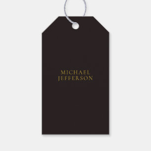 Süßholz Schwarz Gold Minimalistisch Schlicht Moder Geschenkanhänger
