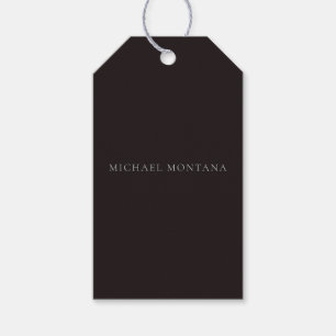 Süßholz Schwarz Minimalistisch Schlicht Modern Eig Geschenkanhänger
