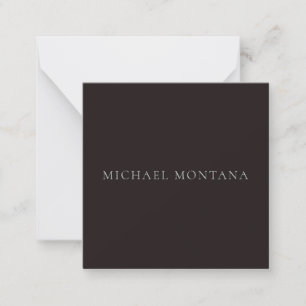Süßholz Schwarz Minimalistisch Schlicht Modern Eig Mitteilungskarte