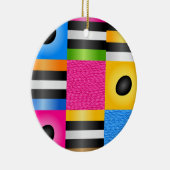 Süßholzallsorts-Süßigkeits-Pixel Keramik Ornament (Rechts)