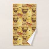 Süßhonigbienen und Bienen 3D-nahtloses Muster Badhandtuch Set (Handtuch)