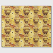 Süßhonigbienen und Bienen 3D-nahtloses Muster Geschenkpapier (Flach)