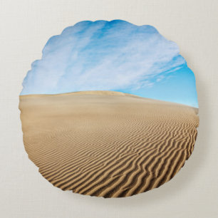 Süßhülsenbaum-Ebene-Sanddünen Rundes Kissen