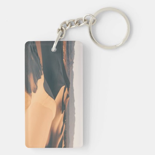 Süßhülsenbaum-Sanddünen in Death Valley Schlüsselanhänger (Rückseite)