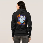 Süßiger Halloween-Gespenst Hoodie (Schwarz voll)
