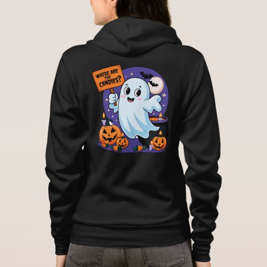 Süßiger Halloween-Gespenst Hoodie (Rückseite)