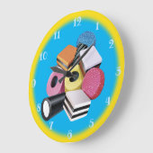 Süßigkeit Allsorts. Große Wanduhr. Gelb u. Wanduhr (Winkel)