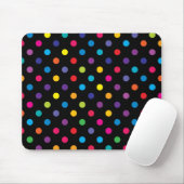 Süßigkeit auf schwarzem Tupfen Mousepad (Mit Mouse)