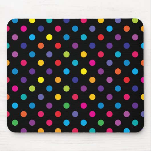 Süßigkeit auf schwarzem Tupfen Mousepad (Vorne)