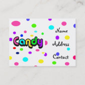 Süßigkeit-Geschäft Karte (Rückseite)