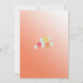 Süßigkeit hütet Schläger Mitzvah Einladung (Rückseite)