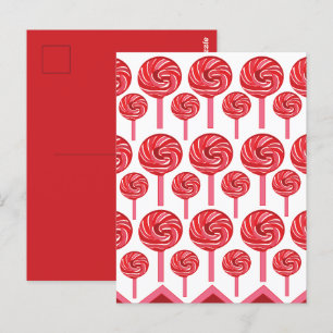 Süßigkeit Lutscher Süße Süßigkeit Lutscher Party Postkarte