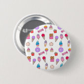 Süßigkeit, Süßigkeiten und Kuchen Button (Vorne & Hinten)