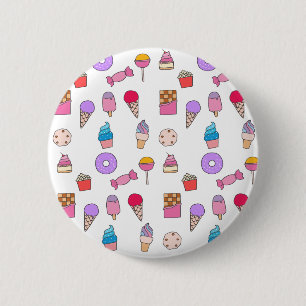 Süßigkeit, Süßigkeiten und Kuchen Button