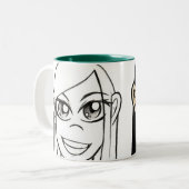 SÜSSIGKEIT Tasse! Zweifarbige Tasse (Vorderseite Links)