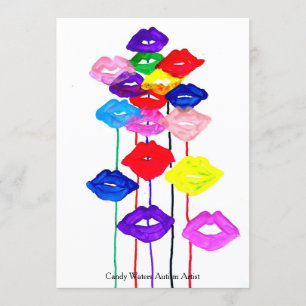 Süßigkeit wässert Autismus-Künstler Einladung