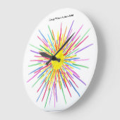 Süßigkeit wässert Autismus-Künstler Große Wanduhr (Winkel)