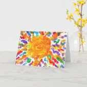 Süßigkeit wässert Autismus-Künstler-Gruß-Karte!! Karte (Gelbe Blume)