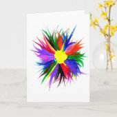 Süßigkeit wässert Autismus-Künstler Karte (Gelbe Blume)