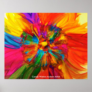 Süßigkeit wässert Autismus-Künstler Poster