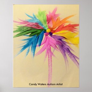 Süßigkeit wässert Autismus-Künstler Poster