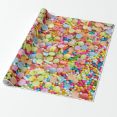 SüßigkeitConfetti besprüht Pastellregenbogen-Party Geschenkpapier (Ungerollt)