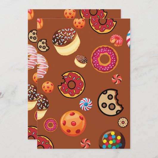 SÜSSIGKEITEN 3 DANKESKARTE (Vorne/Hinten)