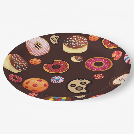 SÜSSIGKEITEN 4 PAPPTELLER (Schrägansicht)