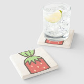 Süßigkeiten 4 steinuntersetzer (Seitenansicht)