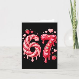 Süßigkeiten 67 Erdbeer-Herz-Tropf Süße Valentins Karte