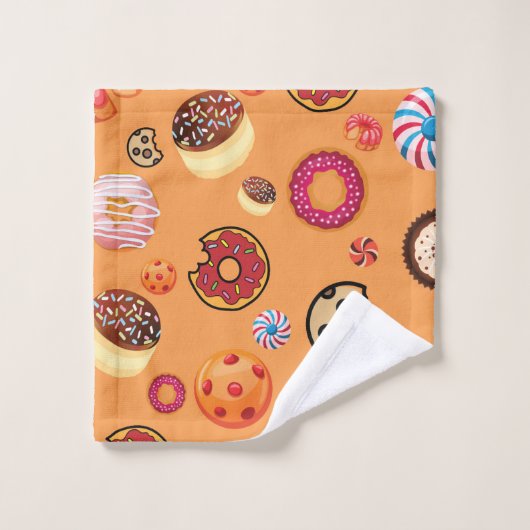 SÜSSIGKEITEN 6 BADHANDTUCH SET (Waschlappen)