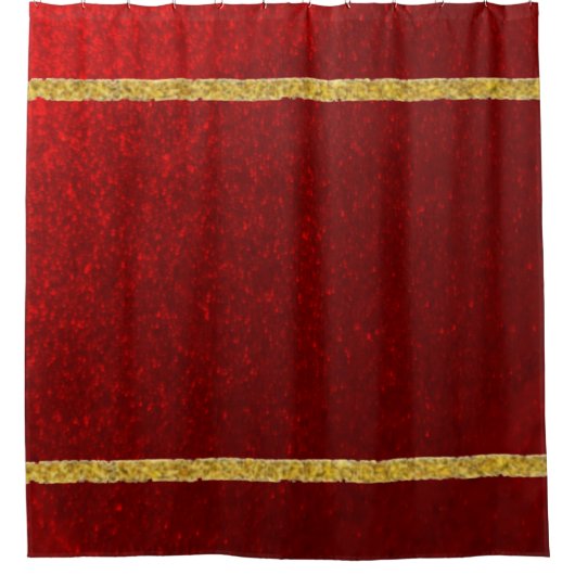Süßigkeiten Äpfel Rot Gold Duschvorhang (Vorderseite)
