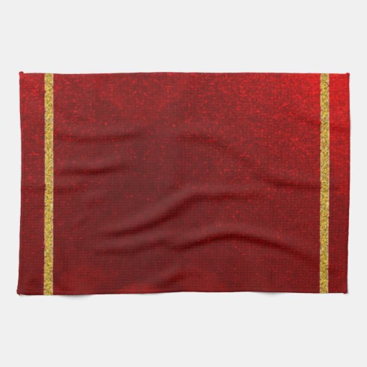 Süßigkeiten Äpfel Rot Gold  Geschirrtuch (Horizontal)