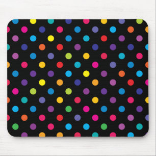 Süßigkeiten auf schwarzen Punkten Mousepad