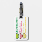 Süßigkeiten aus Gummy Candy Citrus Fruchtscheiben Gepäckanhänger (Rückseite vertikal)